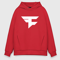 Толстовка оверсайз мужская FAZE Symbol, цвет: красный