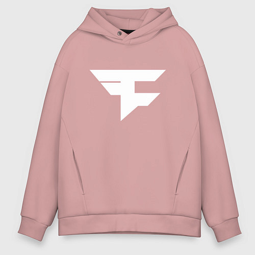Мужское худи оверсайз FAZE Symbol / Пыльно-розовый – фото 1