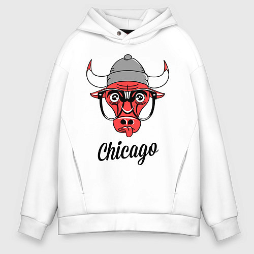 Мужское худи оверсайз Chicago SWAG / Белый – фото 1