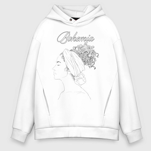 Мужское худи оверсайз Богема / Белый – фото 1