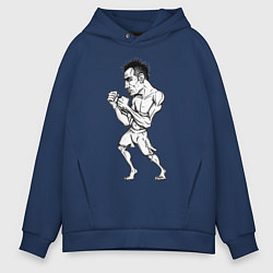 Толстовка оверсайз мужская Tony Ferguson art, цвет: тёмно-синий