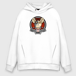 Толстовка оверсайз мужская Biker Mice from Mars - Vinnie, цвет: белый