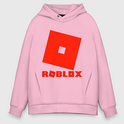 Толстовка оверсайз мужская Roblox Logo, цвет: светло-розовый