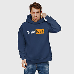 Толстовка оверсайз мужская True Love, цвет: тёмно-синий — фото 2