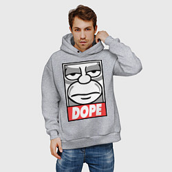 Толстовка оверсайз мужская Homer dope, цвет: меланж — фото 2