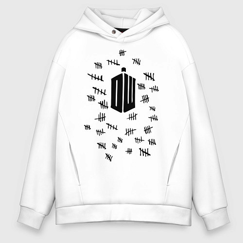 Мужское худи оверсайз Doctor Who: Days / Белый – фото 1