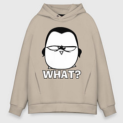 Мужское худи оверсайз What?
