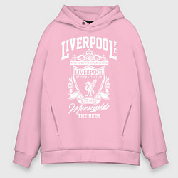 Толстовка оверсайз мужская Liverpool: Est 1892, цвет: светло-розовый