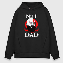 Толстовка оверсайз мужская Dad Kratos, цвет: черный