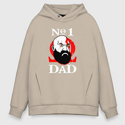 Толстовка оверсайз мужская Dad Kratos, цвет: миндальный