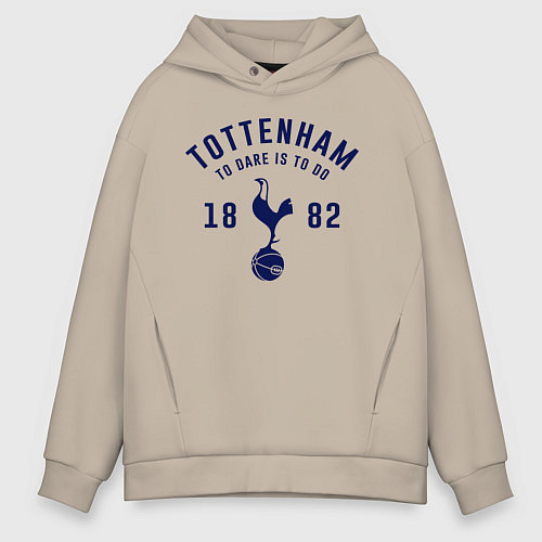 Мужское худи оверсайз FC Tottenham 1882 / Миндальный – фото 1