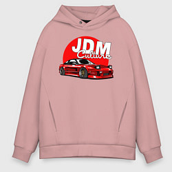 Толстовка оверсайз мужская JDM Culture, цвет: пыльно-розовый
