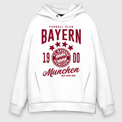 Мужское худи оверсайз Bayern Munchen 1900 / Белый – фото 1