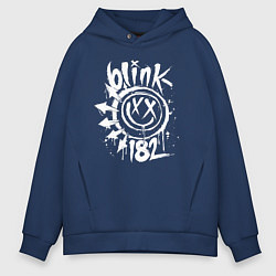 Толстовка оверсайз мужская Blink-182: Smile, цвет: тёмно-синий