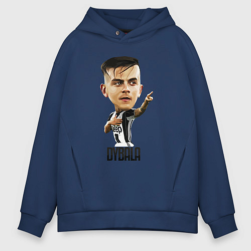 Мужское худи оверсайз Dybala / Тёмно-синий – фото 1