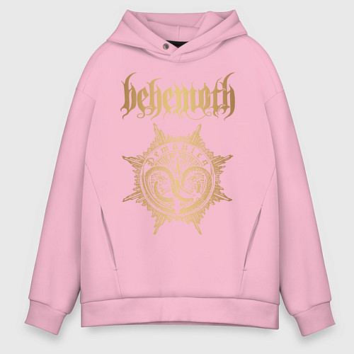 Мужское худи оверсайз Behemoth: Demonica / Светло-розовый – фото 1