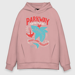 Толстовка оверсайз мужская Parkway Drive: Unbreakable, цвет: пыльно-розовый