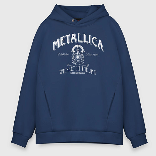 Мужское худи оверсайз Metallica: Whiskey in the Jar / Тёмно-синий – фото 1