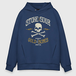 Толстовка оверсайз мужская Stone Sour: Gold Bones, цвет: тёмно-синий