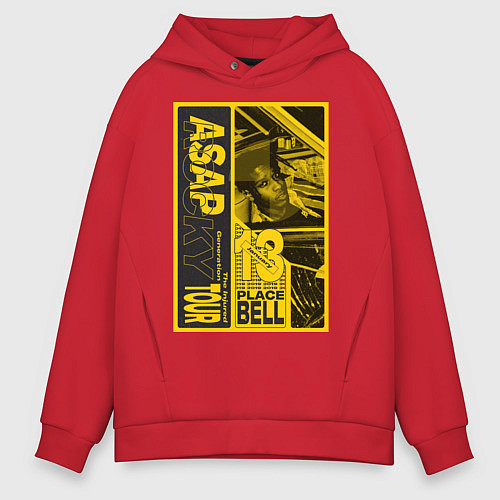 Мужское худи оверсайз ASAP Rocky: Place Bell / Красный – фото 1