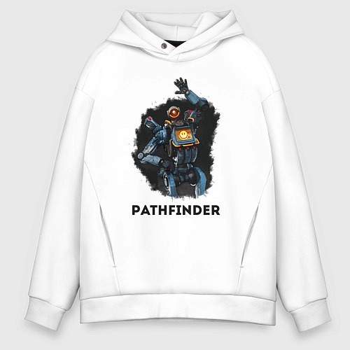 Мужское худи оверсайз Apex Legends: Pathfinder / Белый – фото 1