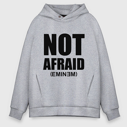 Мужское худи оверсайз Not Afraid / Меланж – фото 1