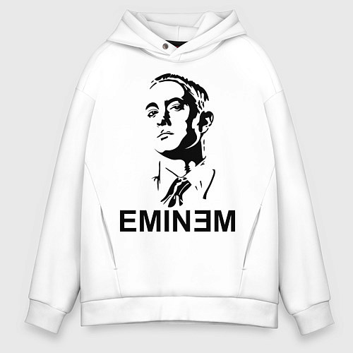 Мужское худи оверсайз Эминем / Белый – фото 1