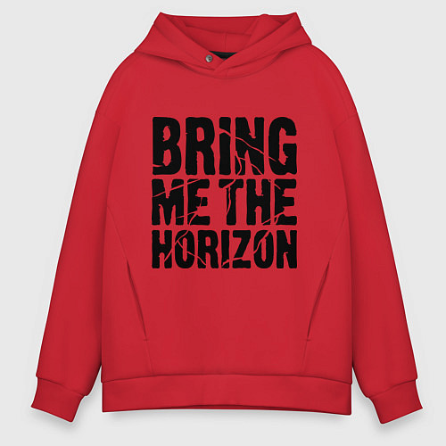 Мужское худи оверсайз Bring me the horizon / Красный – фото 1