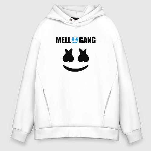 Мужское худи оверсайз Marshmello Mellogang / Белый – фото 1