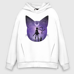 Толстовка оверсайз мужская Pretty Soldier Sailor Moon, цвет: белый