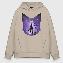 Толстовка оверсайз мужская Pretty Soldier Sailor Moon, цвет: миндальный
