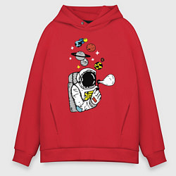 Толстовка оверсайз мужская Cosmos, цвет: красный