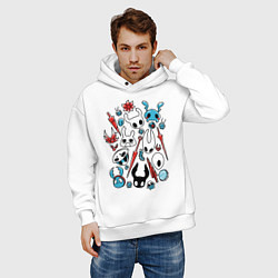 Толстовка оверсайз мужская Hollow Knight, цвет: белый — фото 2