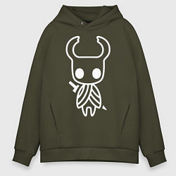 Толстовка оверсайз мужская Hollow Knight: Minimalism, цвет: хаки