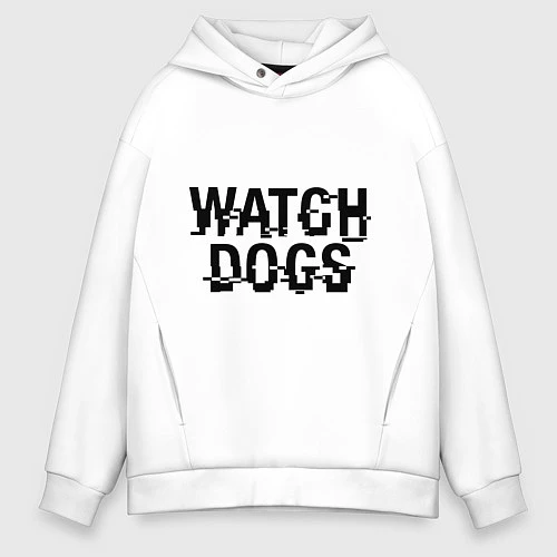 Мужское худи оверсайз Watch Dogs / Белый – фото 1