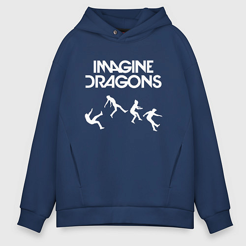 Мужское худи оверсайз IMAGINE DRAGONS / Тёмно-синий – фото 1
