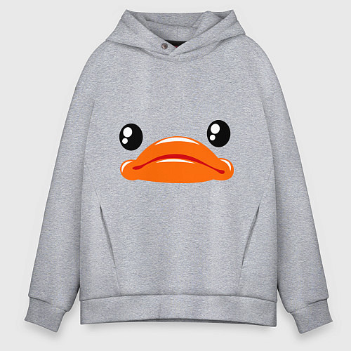 Мужское худи оверсайз Утка / Меланж – фото 1