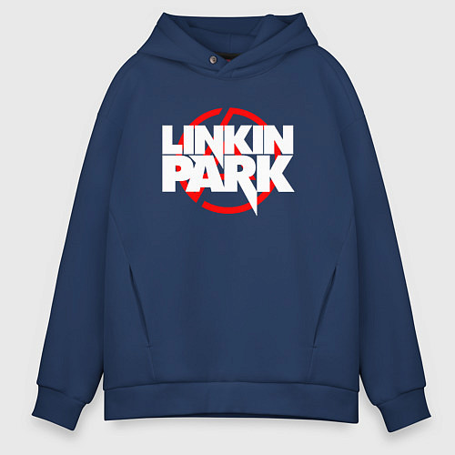 Мужское худи оверсайз LINKIN PARK / Тёмно-синий – фото 1