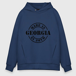 Толстовка оверсайз мужская Made in Georgia (сделано в Грузии), цвет: тёмно-синий