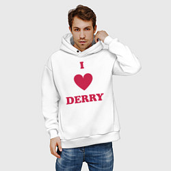 Толстовка оверсайз мужская I Love Derry, цвет: белый — фото 2