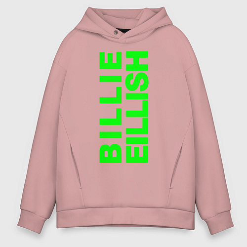 Мужское худи оверсайз Billie Eilish / Пыльно-розовый – фото 1