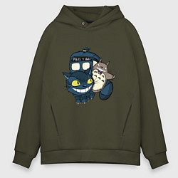 Мужское худи оверсайз Tardis Totoro