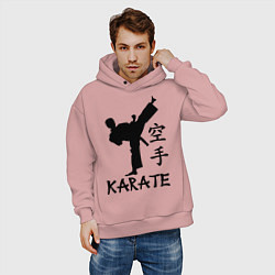 Толстовка оверсайз мужская Karate craftsmanship, цвет: пыльно-розовый — фото 2
