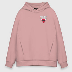 Толстовка оверсайз мужская CHICAGO BULLS, цвет: пыльно-розовый