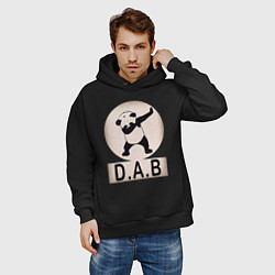 Толстовка оверсайз мужская DAB Panda, цвет: черный — фото 2