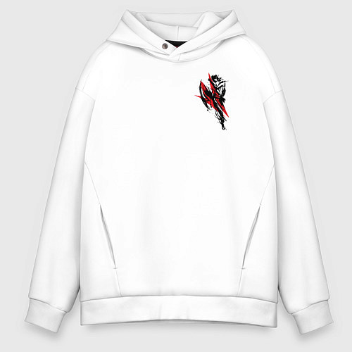 Мужское худи оверсайз Киокушинкай / Белый – фото 1
