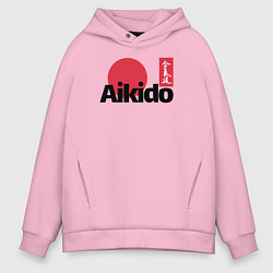 Толстовка оверсайз мужская Aikido, цвет: светло-розовый