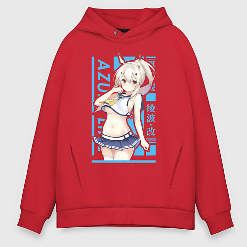 Мужское худи оверсайз Аянами / Красный – фото 1