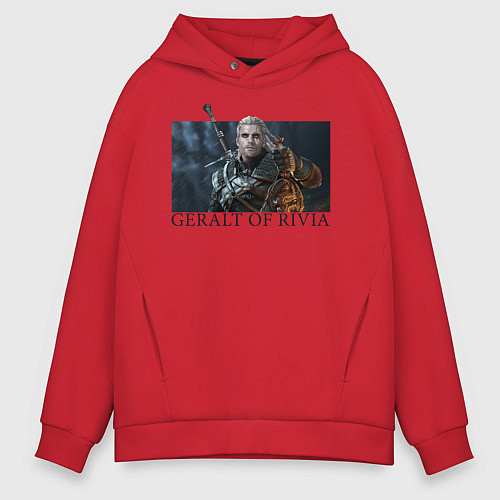 Мужское худи оверсайз GERALT OF RIVIA / Красный – фото 1