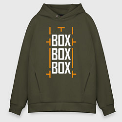 Толстовка оверсайз мужская Box box box, цвет: хаки